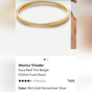 Monica Vinader Gold Bangle. #197